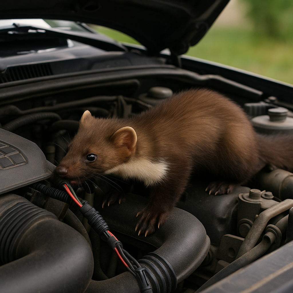 Warum Marder Autos attackieren