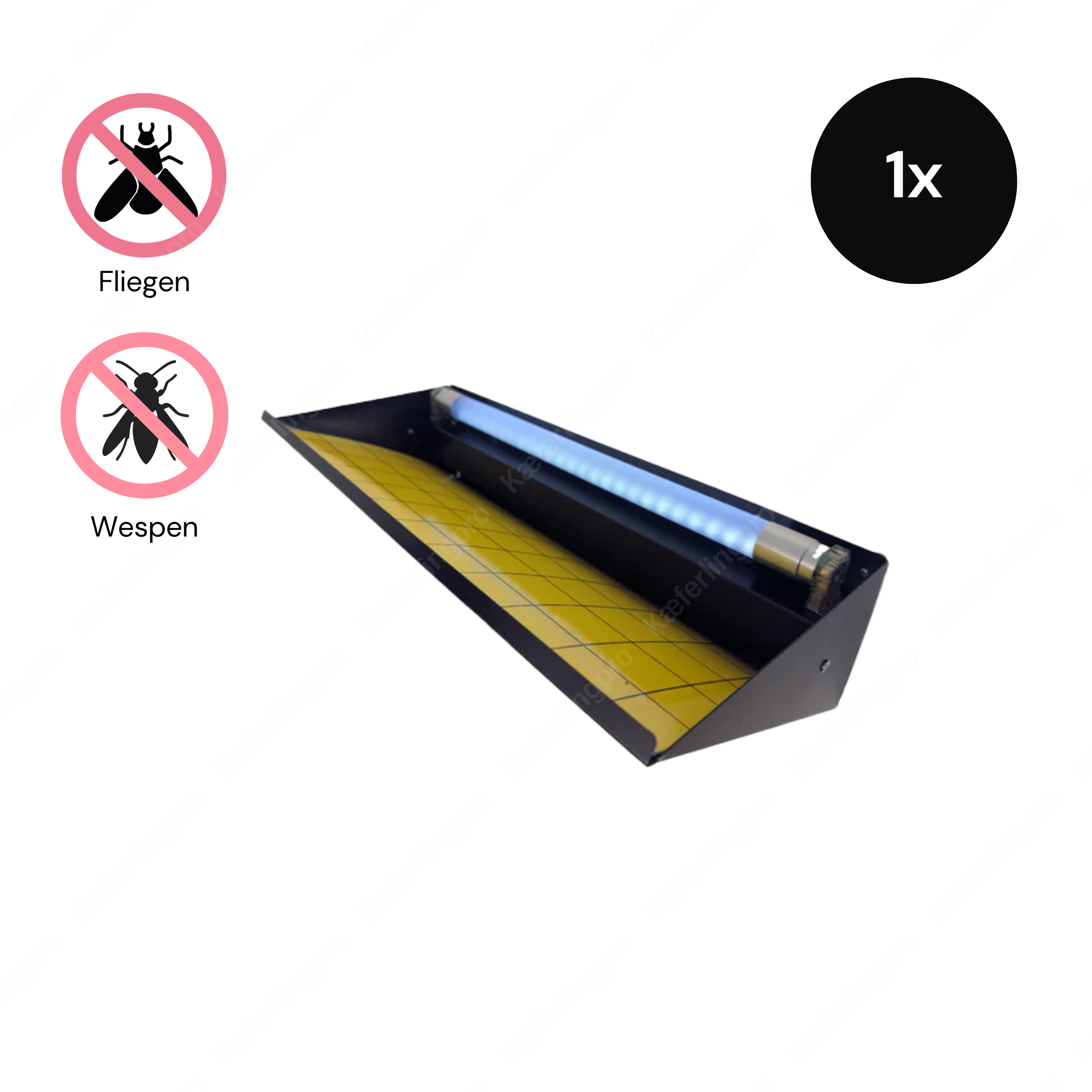 nk DECO 151 LED UV-aparato con protección contra astillas - negro - 1 pieza