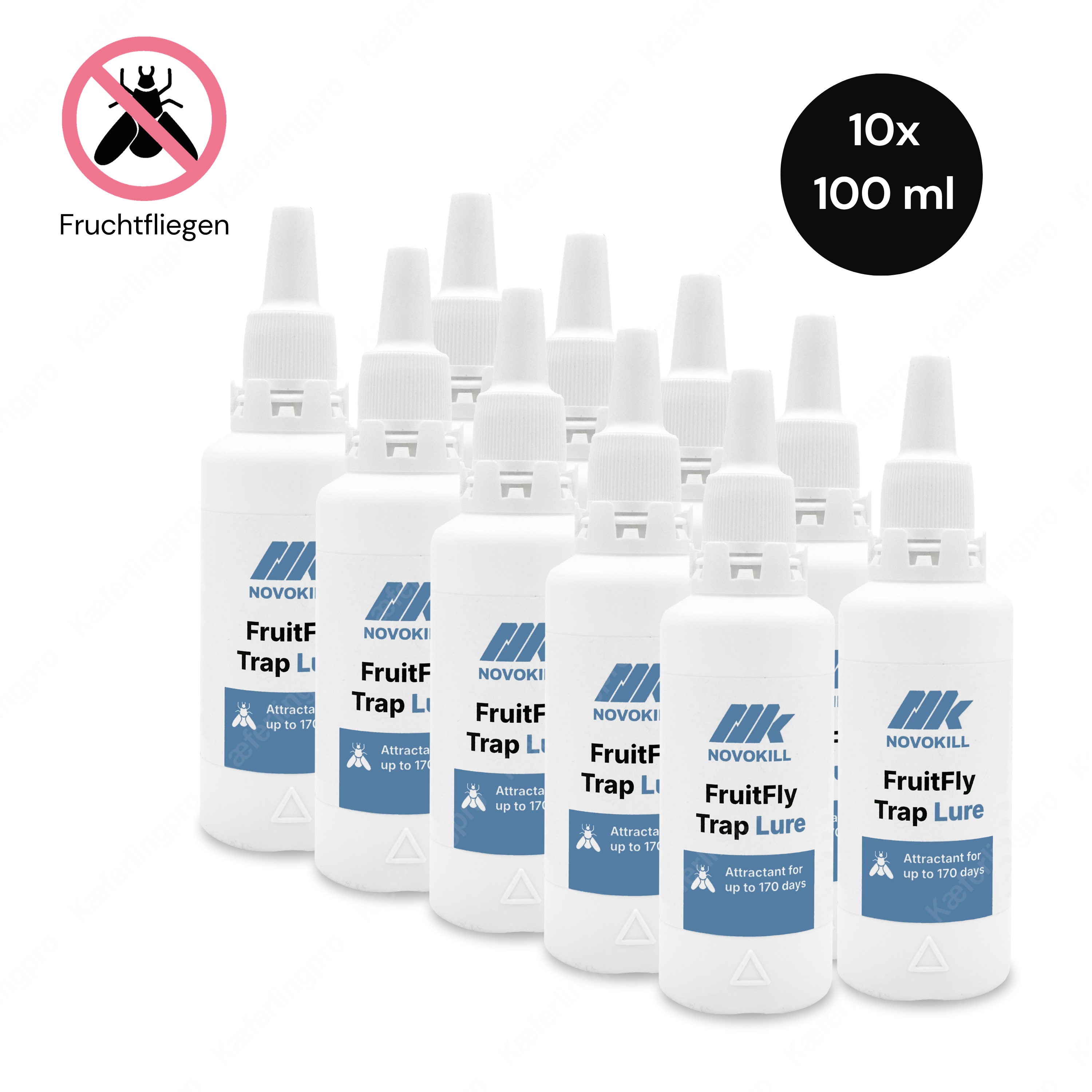 nk Atrayente para moscas de la fruta – 10x 100 ml para un control efectivo de plagas