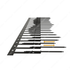 SolarSpine PV-Spikes en negro de acero inoxidable – autoajustable – elemento de 0,5 m