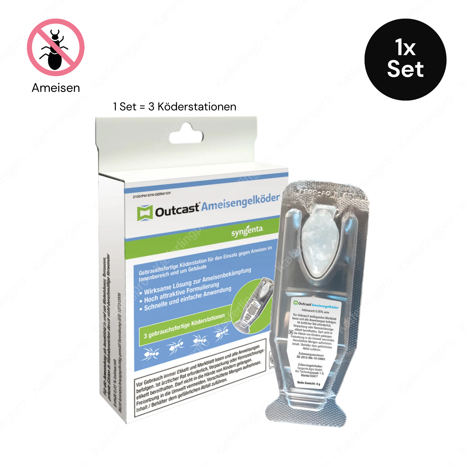 Cebo en gel para hormigas Advion Outcast - 1 juego (3 unidades de 4 g cada una)