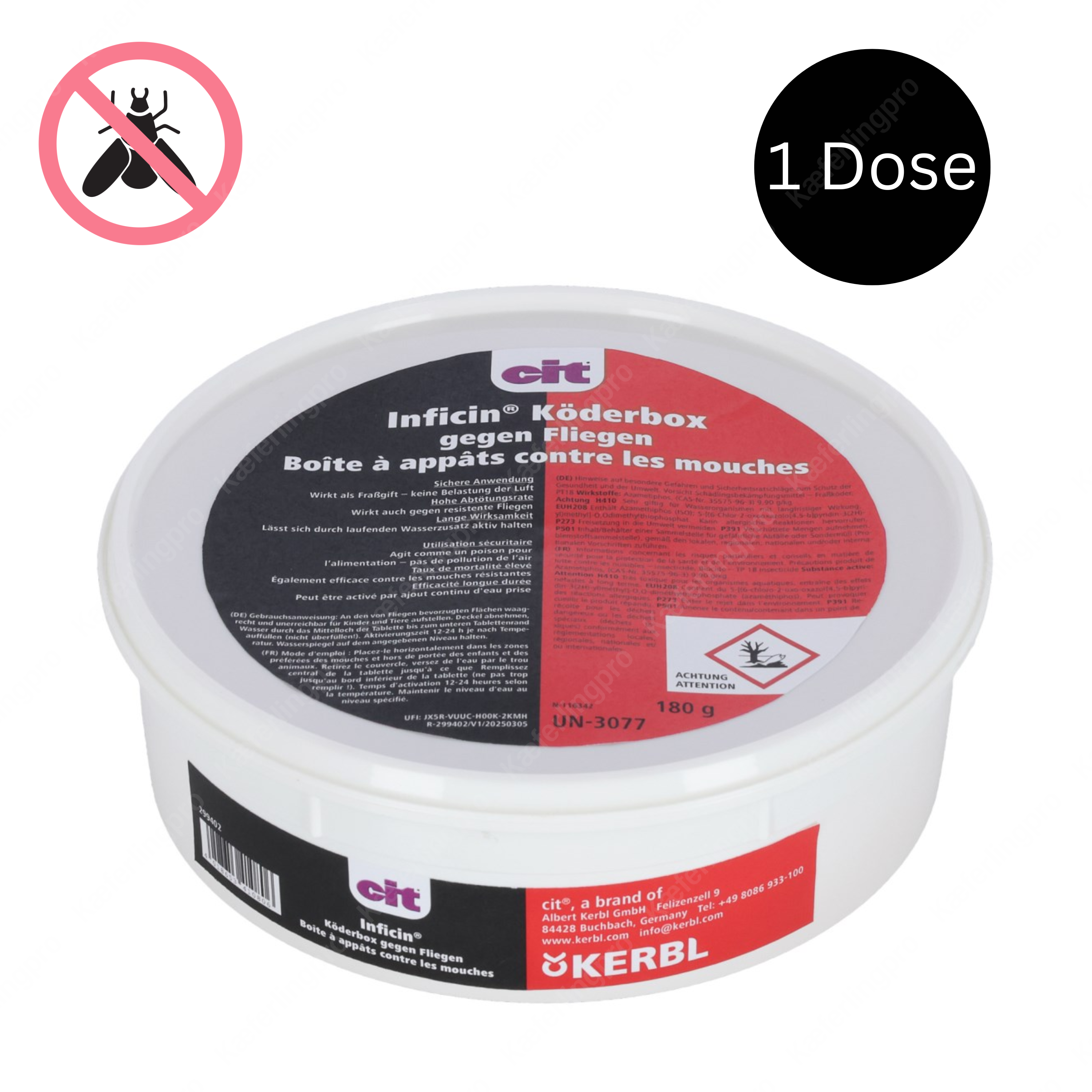 CIT Inficin Caja cebo contra moscas - 1 bote