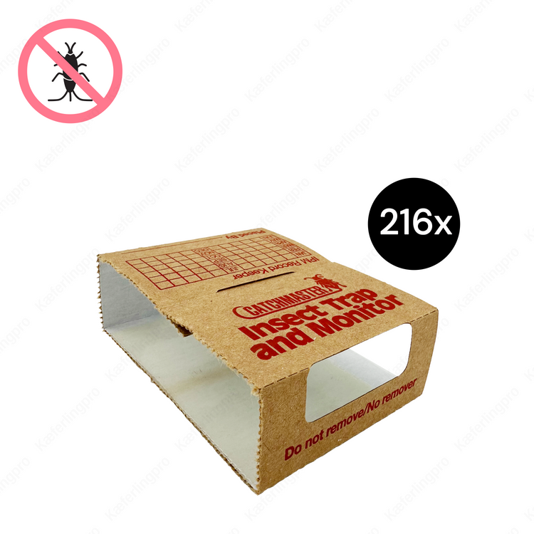 Catchmaster 288i Insektenfalle 216x – professionelle Monitorfalle zur Befallskontrolle von Schaben, Silberfischchen und anderen kriechenden Insekten. Ungiftige Klebefalle für den Einsatz in Küchen, Hotels, Gastronomie, Lagern und Lebensmittelbetrieben.