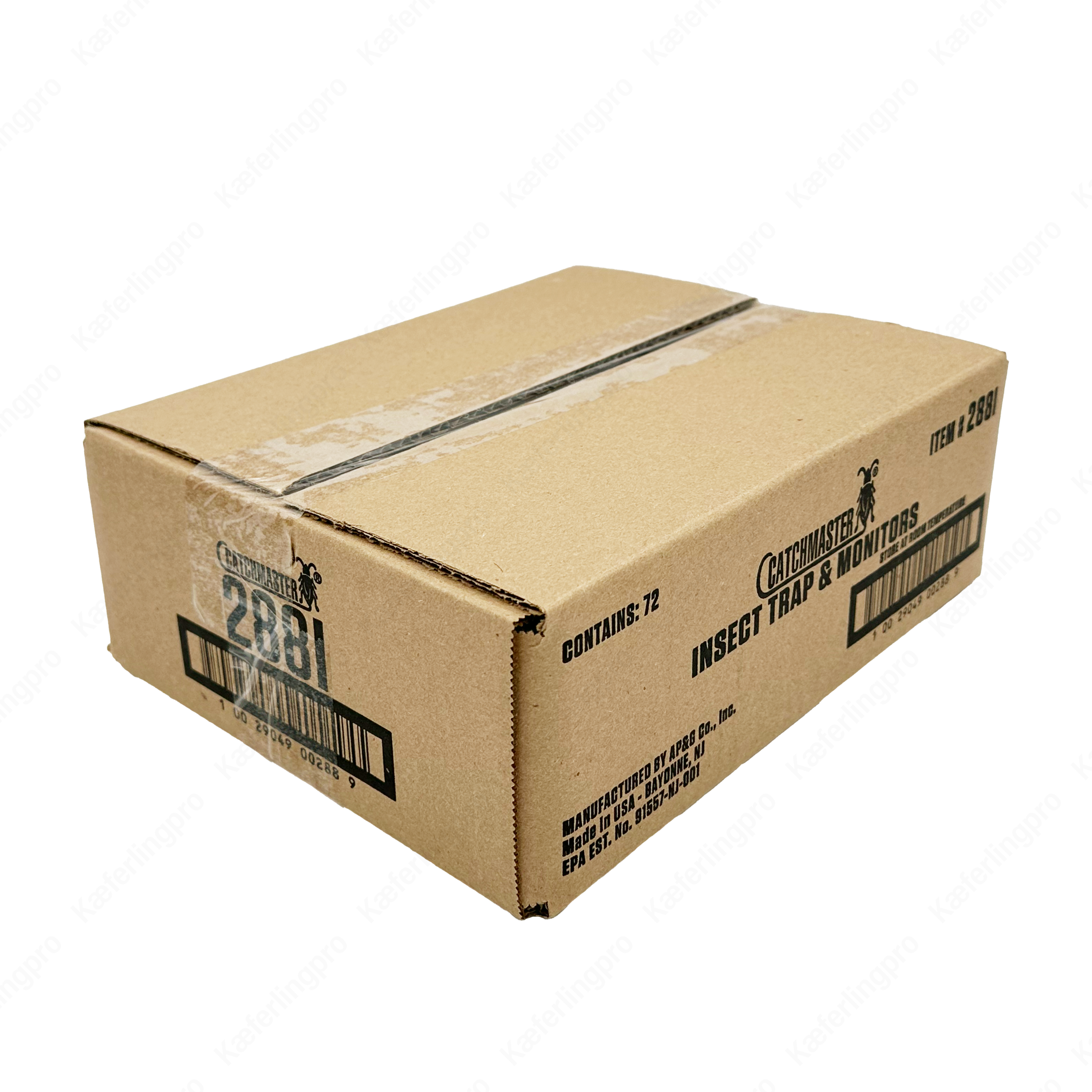 Catchmaster 288i Karton – Box mit 72 Monitorfallen zur professionellen Schädlingsbekämpfung. Effektive und ungiftige Klebefallen zur Überwachung von Schaben, Silberfischchen und kriechenden Insekten. Ideal für Gastronomie, Küchen, Hotels und Lebensmittelbetriebe.