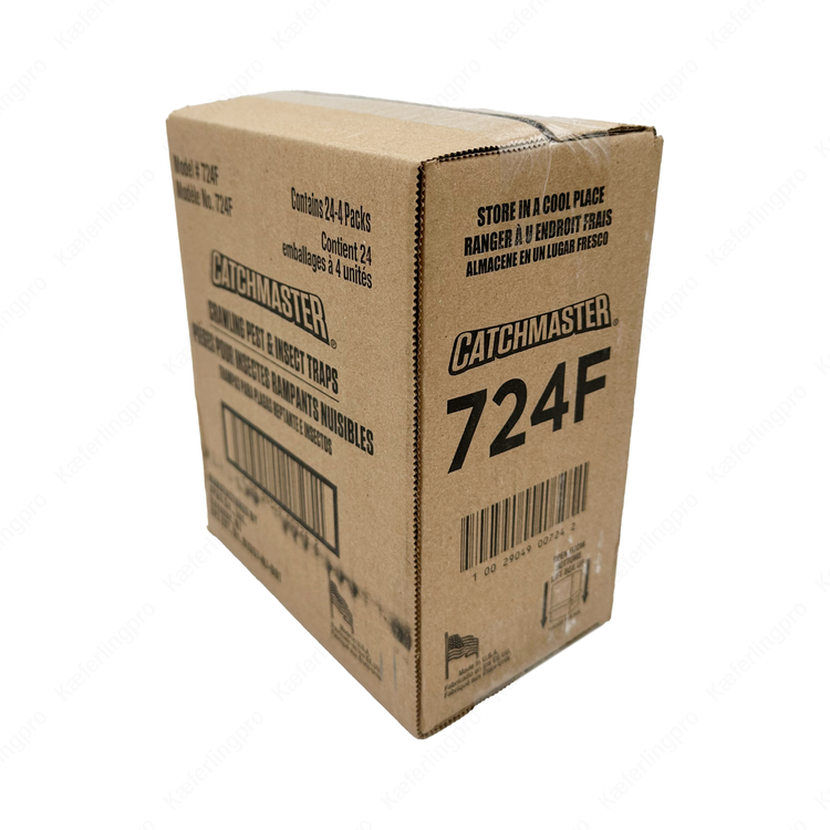 Catchmaster 724F Karton – Großpackung mit Crawling Pest & Insect Traps. Enthält 24 Packungen à 4 Monitorfallen gegen Schaben, Ameisen und kriechende Insekten. Ungiftige Schädlingskontrolle für Gastronomie, Hotels, Küchen, Lager und Lebensmittelbetriebe.