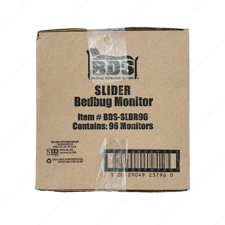 Der Catchmaster BDS Slider Bedbug Monitor (96 Stück) ist eine bewährte Lösung zur diskreten und effektiven Erkennung von Bettwanzen. Dank des flachen Designs lässt sich die Falle leicht unter Betten, Möbeln oder Teppichkanten platzieren, ohne aufzufallen. Sie ist ungiftig, sicher im Einsatz und ideal für Hotels, Wohnanlagen oder Schädlingsbekämpfer. Der Karton enthält 96 hochwertige Monitore für die professionelle Befallsüberwachung.