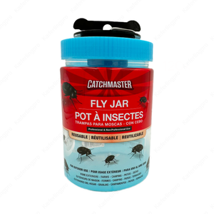 Catchmaster Fliegenfalle – Set mit 6 wiederverwendbaren Fallen inklusive Lockstoff zur Fliegenbekämpfung im Außenbereich

