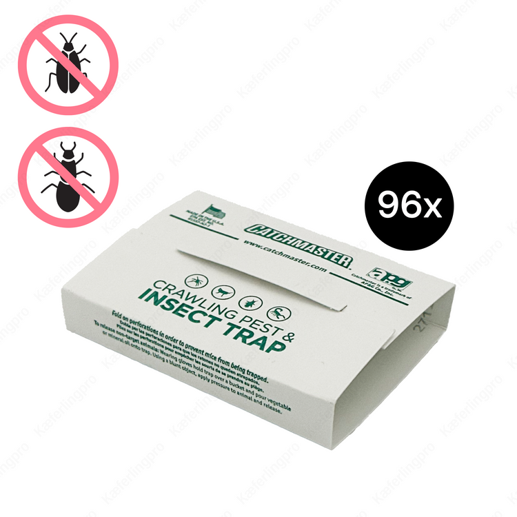 Catchmaster Crawling Pest & Insect Trap 96x – ungiftige Klebefallen zur Bekämpfung und Überwachung von Schaben, Ameisen und anderen kriechenden Insekten. Ideal für Küchen, Gastronomie, Hotels, Lager und Lebensmittelbetriebe.