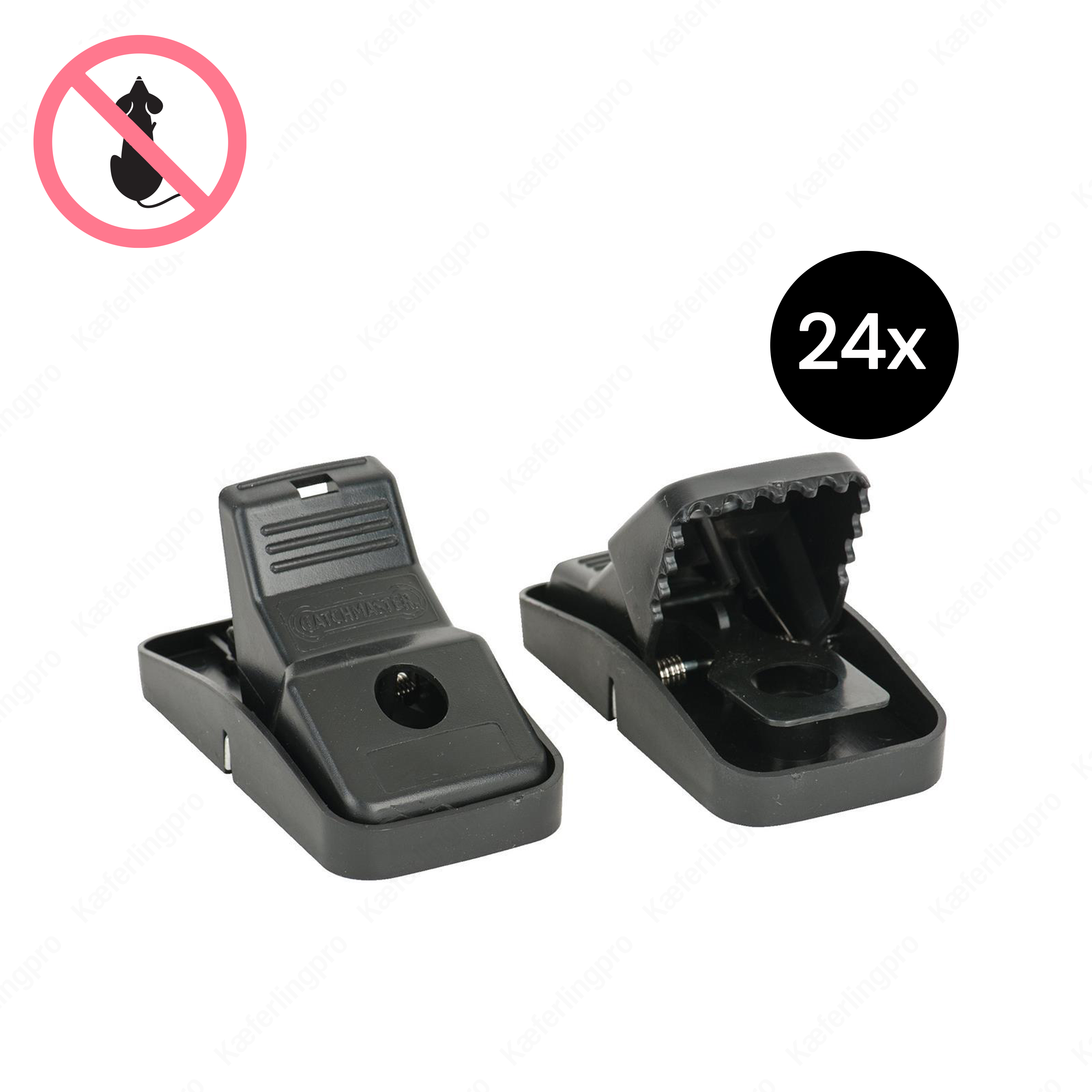Catchmaster Rattenfalle 24x – robuste Schlagfallen aus Kunststoff zur sicheren und effektiven Bekämpfung von Ratten. Wiederverwendbare Profi-Fallen mit starkem Auslösemechanismus, ideal für Haushalt, Garten, Gastronomie und Gewerbe.