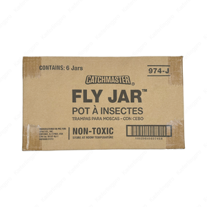 Bildergalerie zur Fly Jar Fliegenfalle: Schritt-für-Schritt-Ansicht vom Anmischen bis zum Aufstellen. Hinweis: Lockstoff riecht stark – nur draußen nutzen.