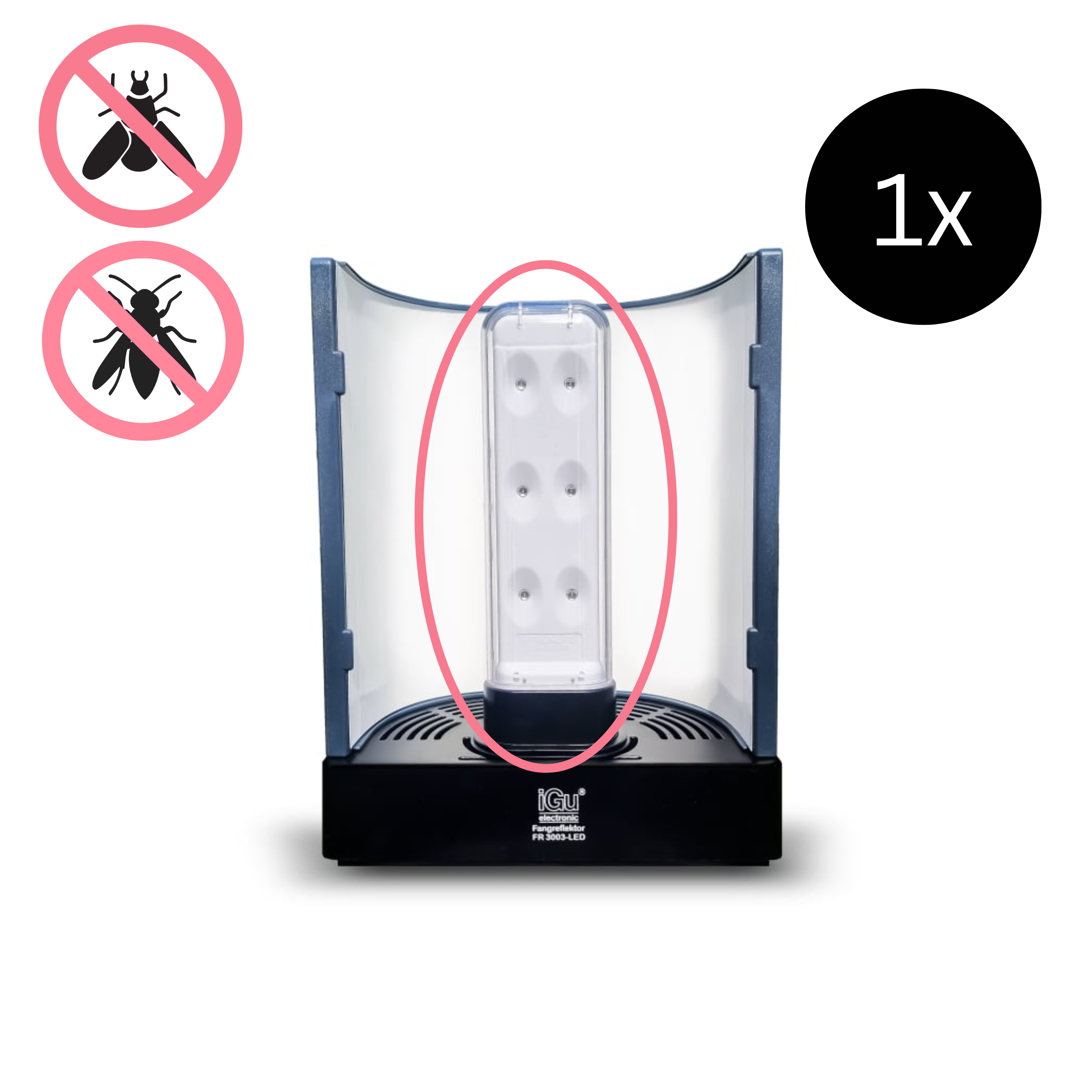 Láminas de repuesto para atrapamoscas 3003 LED - 1 juego con 8 láminas adhesivas