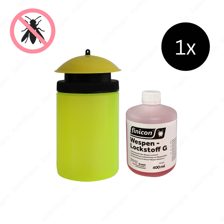 Wiederverwendbarer Wespen-Monitor mit 400 ml Lockstoff G – sicher & hygienisch
