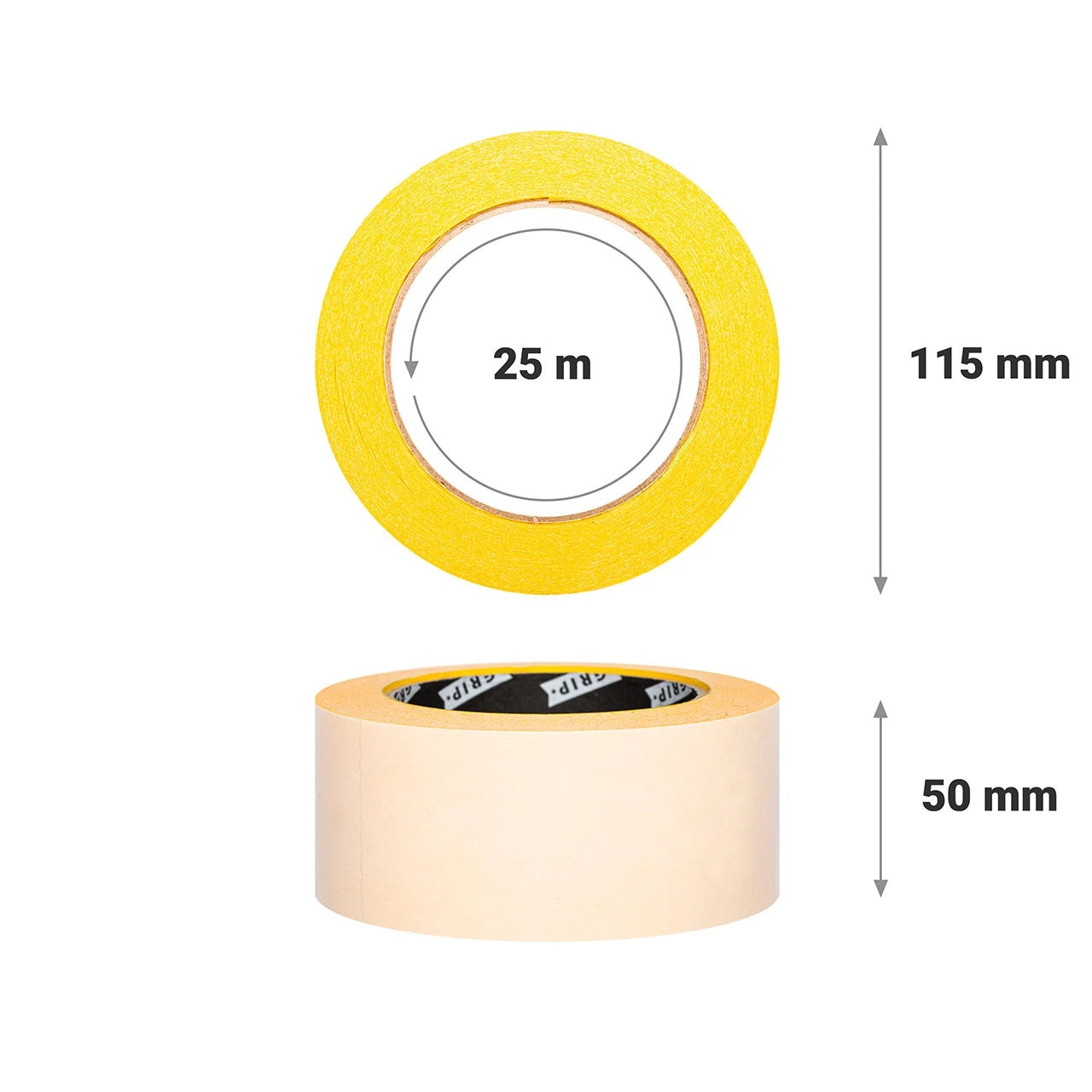 Cinta adhesiva de doble cara / cinta de cuarentena - Grip Tape GT 702 - Rollo de 25 metros