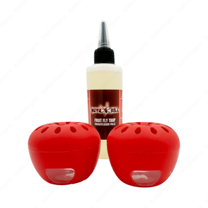 nk Fruchtfliegenfalle mit Lockstoff – Komplettset mit 12 Fallen und 3 Flaschen à 100 ml zur gezielten Schädlingsbekämpfung